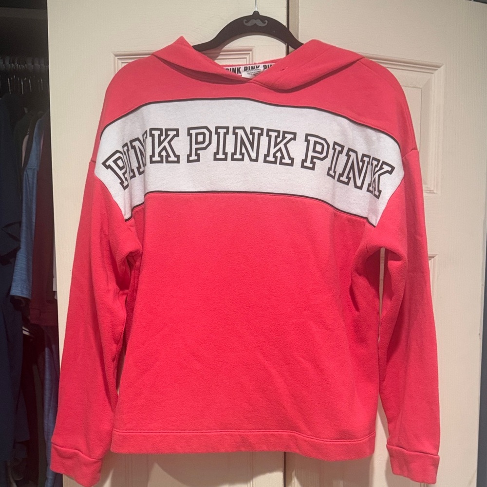 Victoria's Secret Red and White Sweatshirt